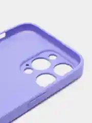 Лавандовый силиконовый чехол на iPhone 14, 14 Plus, 14 Pro, 14 Pro Max, со стеклянной панелью