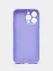 Лавандовый силиконовый чехол на iPhone 14, 14 Plus, 14 Pro, 14 Pro Max, со стеклянной панелью