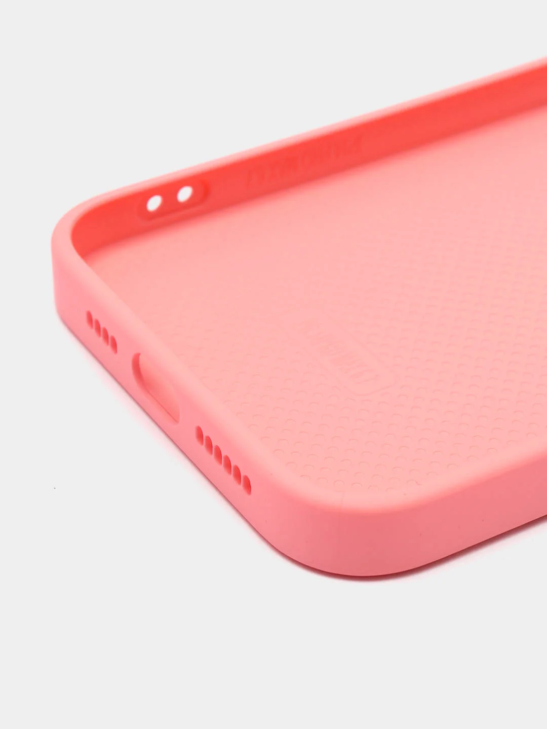 Розовый силиконовый чехол на iPhone 14, 14 Plus, 14 Pro, 14 Pro Max, со стеклянной панелью