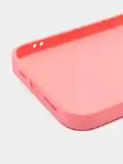 Розовый силиконовый чехол на iPhone 14, 14 Plus, 14 Pro, 14 Pro Max, со стеклянной панелью