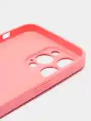 Розовый силиконовый чехол на iPhone 14, 14 Plus, 14 Pro, 14 Pro Max, со стеклянной панелью
