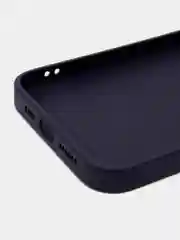 Индиго силиконовый чехол на iPhone 14, 14 Plus, 14 Pro, 14 Pro Max, со стеклянной панелью