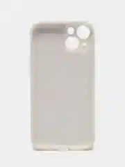 Белый силиконовый чехол на iPhone 14, 14 Plus, 14 Pro, 14 Pro Max, со стеклянной панелью