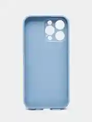 Небесно-голубой силиконовый чехол на iPhone 14, 14 Plus, 14 Pro, 14 Pro Max, со стеклянной панелью