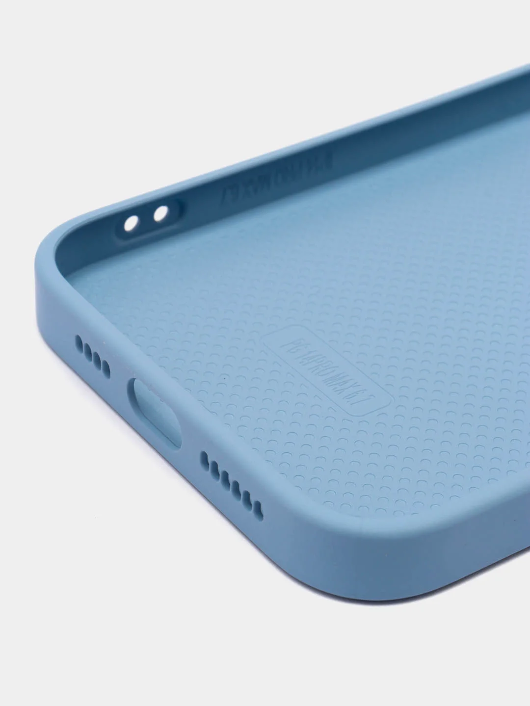 Небесно-голубой силиконовый чехол на iPhone 14, 14 Plus, 14 Pro, 14 Pro Max, со стеклянной панелью
