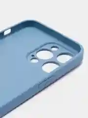 Небесно-голубой силиконовый чехол на iPhone 14, 14 Plus, 14 Pro, 14 Pro Max, со стеклянной панелью