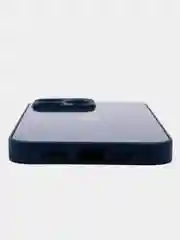 Синий силиконовый чехол на iPhone 14, 14 Plus, 14 Pro, 14 Pro Max, со стеклянной панелью