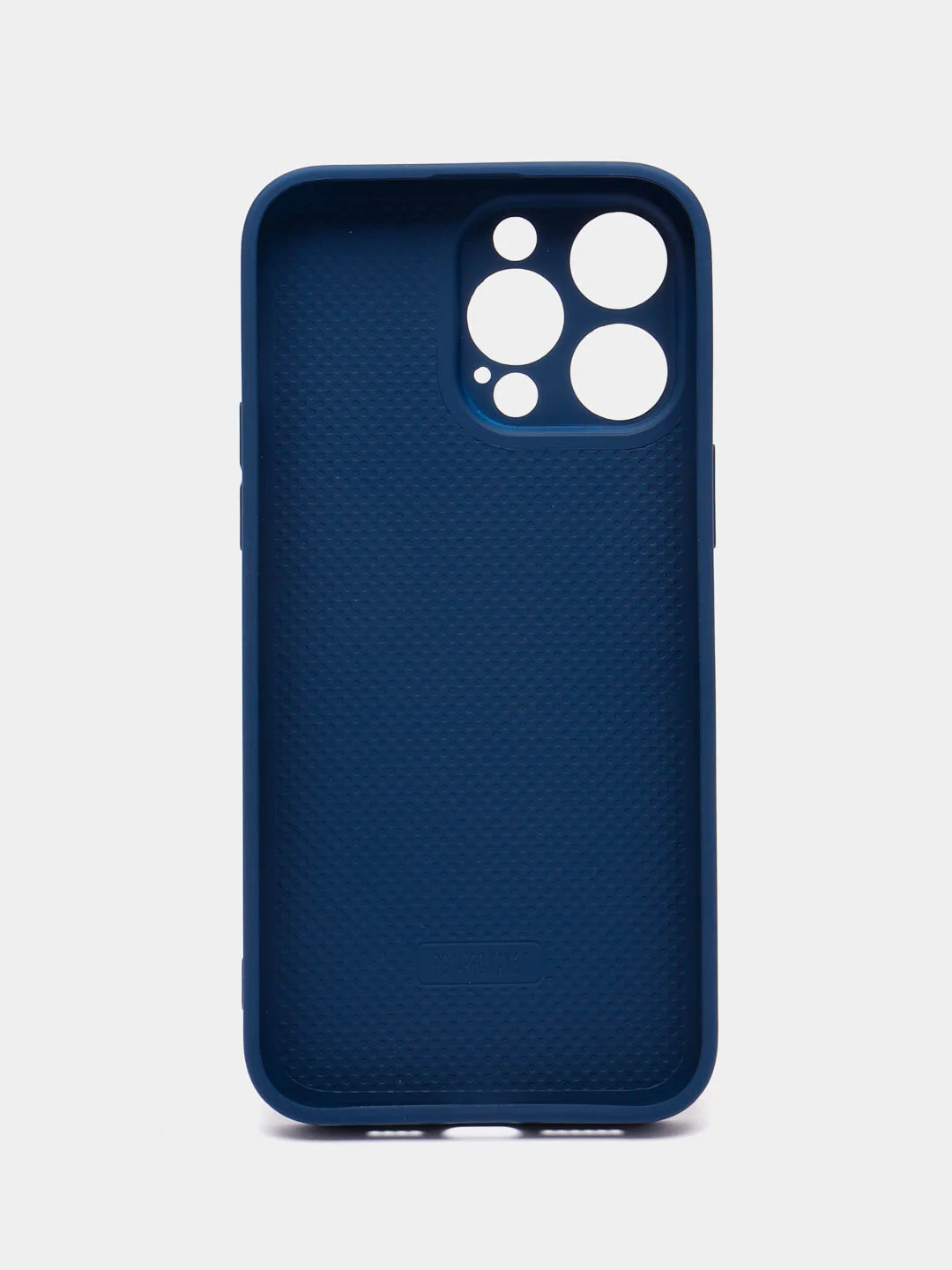 Синий силиконовый чехол на iPhone 14, 14 Plus, 14 Pro, 14 Pro Max, со стеклянной панелью