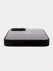Черный силиконовый чехол на iPhone 14, 14 Plus, 14 Pro, 14 Pro Max, со стеклянной панелью