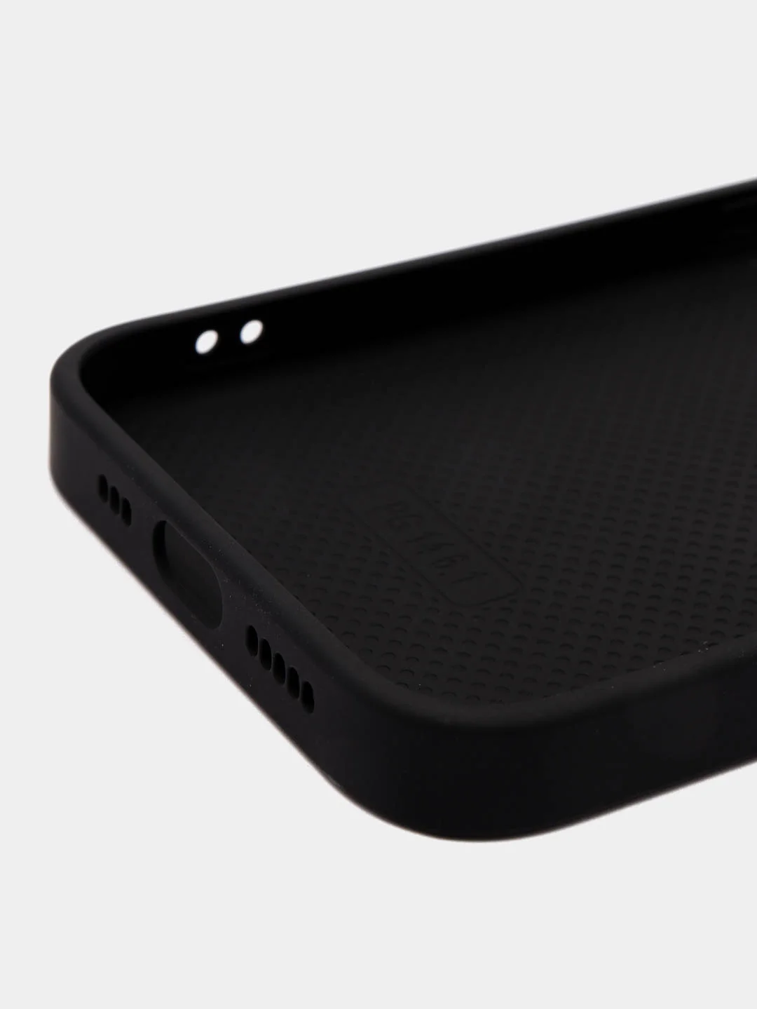 Черный силиконовый чехол на iPhone 14, 14 Plus, 14 Pro, 14 Pro Max, со стеклянной панелью