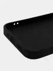 Черный силиконовый чехол на iPhone 14, 14 Plus, 14 Pro, 14 Pro Max, со стеклянной панелью