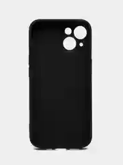 Черный силиконовый чехол на iPhone 14, 14 Plus, 14 Pro, 14 Pro Max, со стеклянной панелью