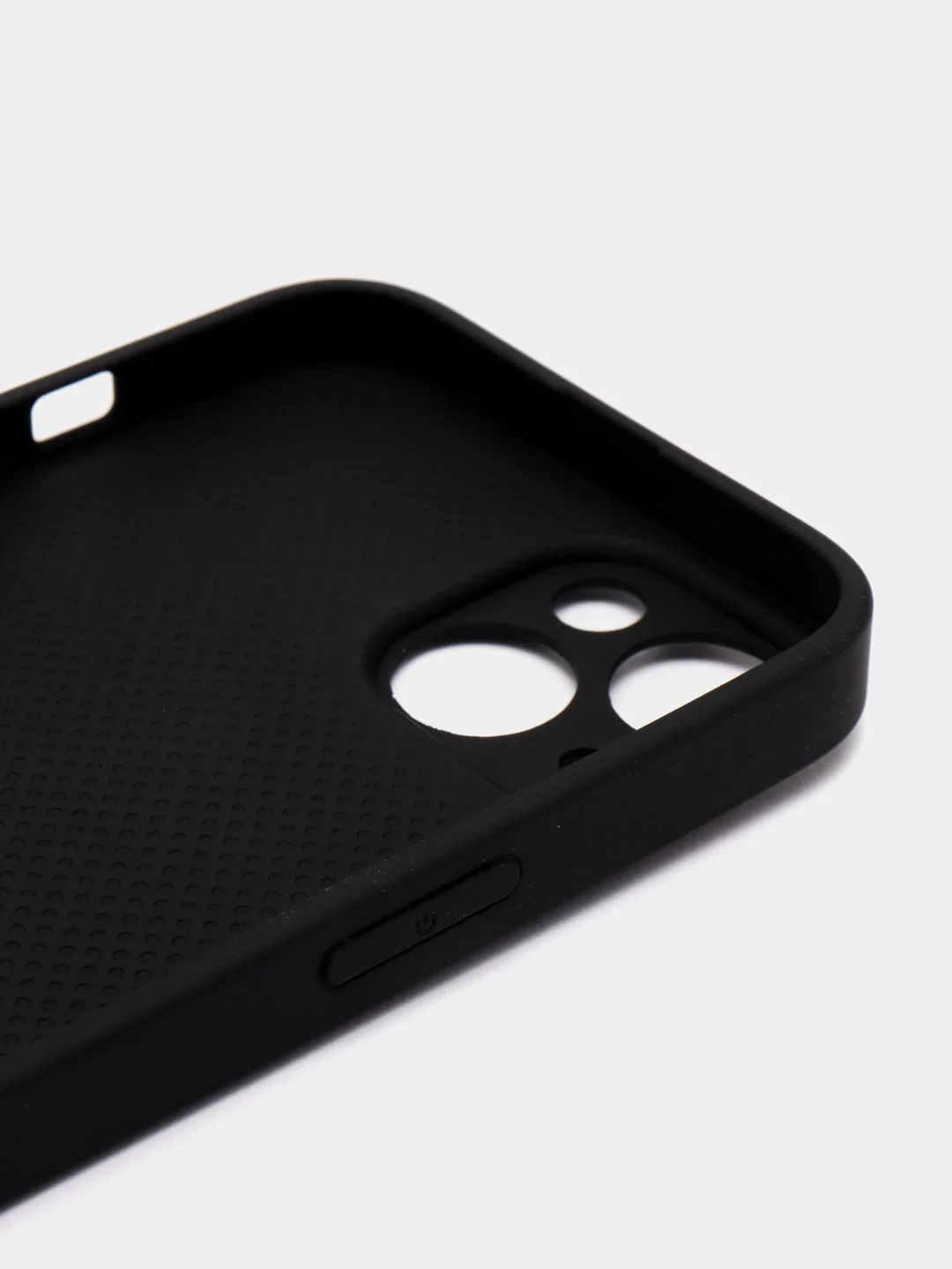 Черный силиконовый чехол на iPhone 14, 14 Plus, 14 Pro, 14 Pro Max, со стеклянной панелью
