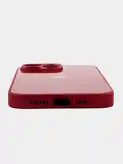 Багровый силиконовый чехол на iPhone 14, 14 Plus, 14 Pro, 14 Pro Max, со стеклянной панелью