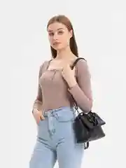 Черный сумка женская, через плечо, с цепочкой, 2 цвета