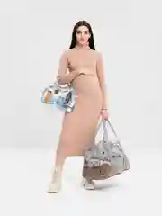 Сумка в роддом прозрачная, водонепроницаемая,  большая сумка + 2 средние, 3 шт серый