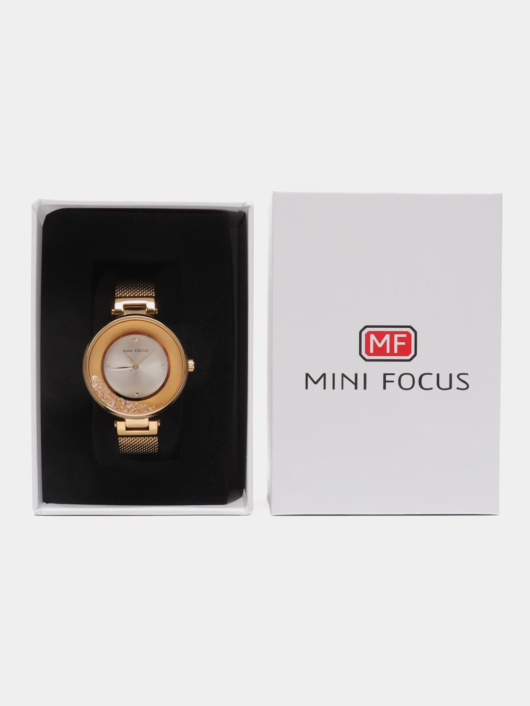 Золотой женские наручные часы Mini Focus MF0254L, в подарочной упаковке