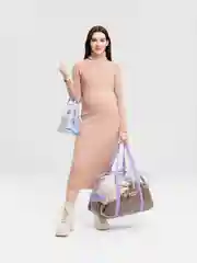 Сумка в роддом прозрачная, влагостойкая, комплект 2 шт., сиреневый