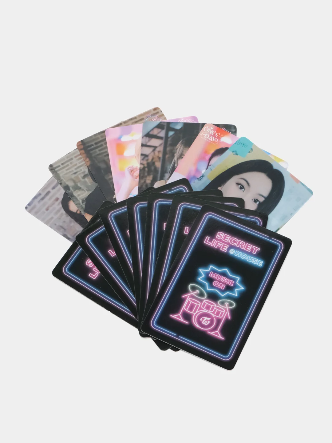Черный карточки женских k-pop групп TWICE, AESPA, IVE, NewJeans, 55 штук