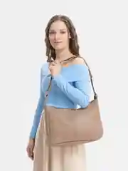 Бежевый сумка из экокожи