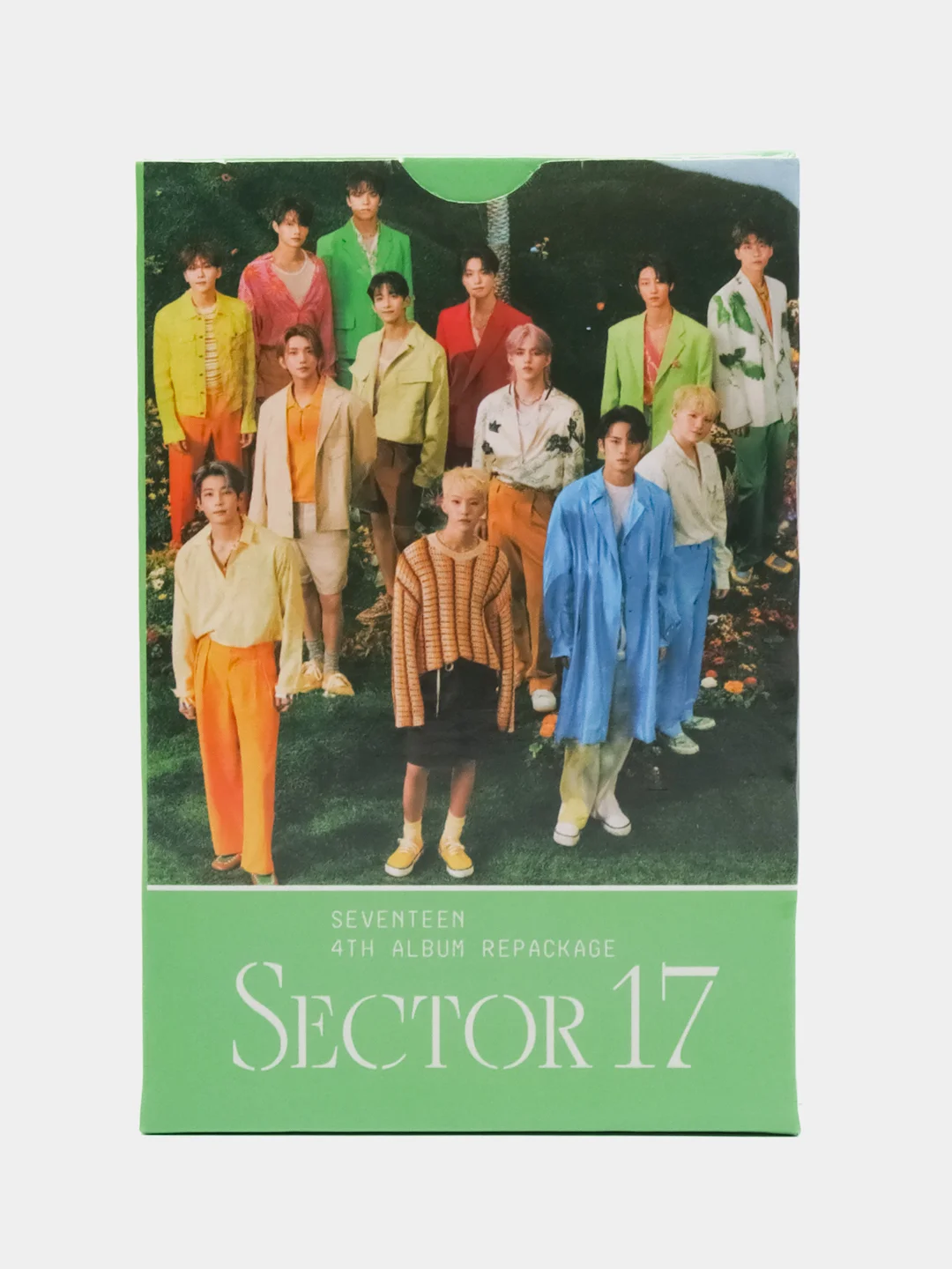 Зеленый карточки k-pop Seventeen, 55 штук