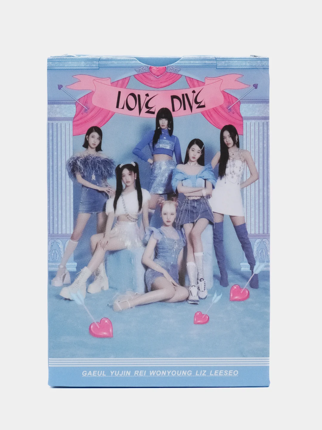 Голубой карточки женских k-pop групп TWICE, AESPA, IVE, NewJeans, 55 штук