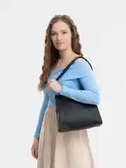 Черный сумка из экокожи