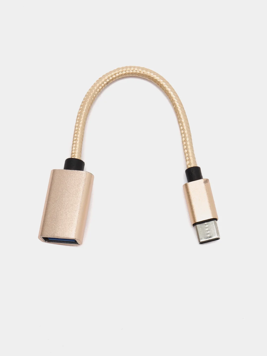 Золотой otg (отг) переходник Type-C на USB с проводом. Красный, черный, синий, золотой