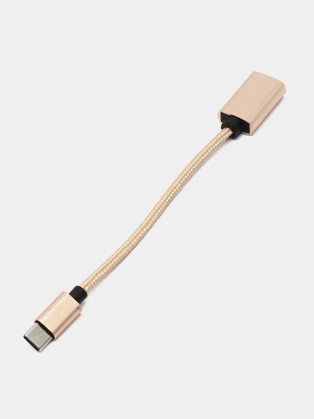 Золотой otg (отг) переходник Type-C на USB с проводом. Красный, черный, синий, золотой