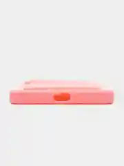 Пудровый силиконовый чехол для Apple iPhone 12 Pro Max,(Айфон 12про макс), с карманом для карт