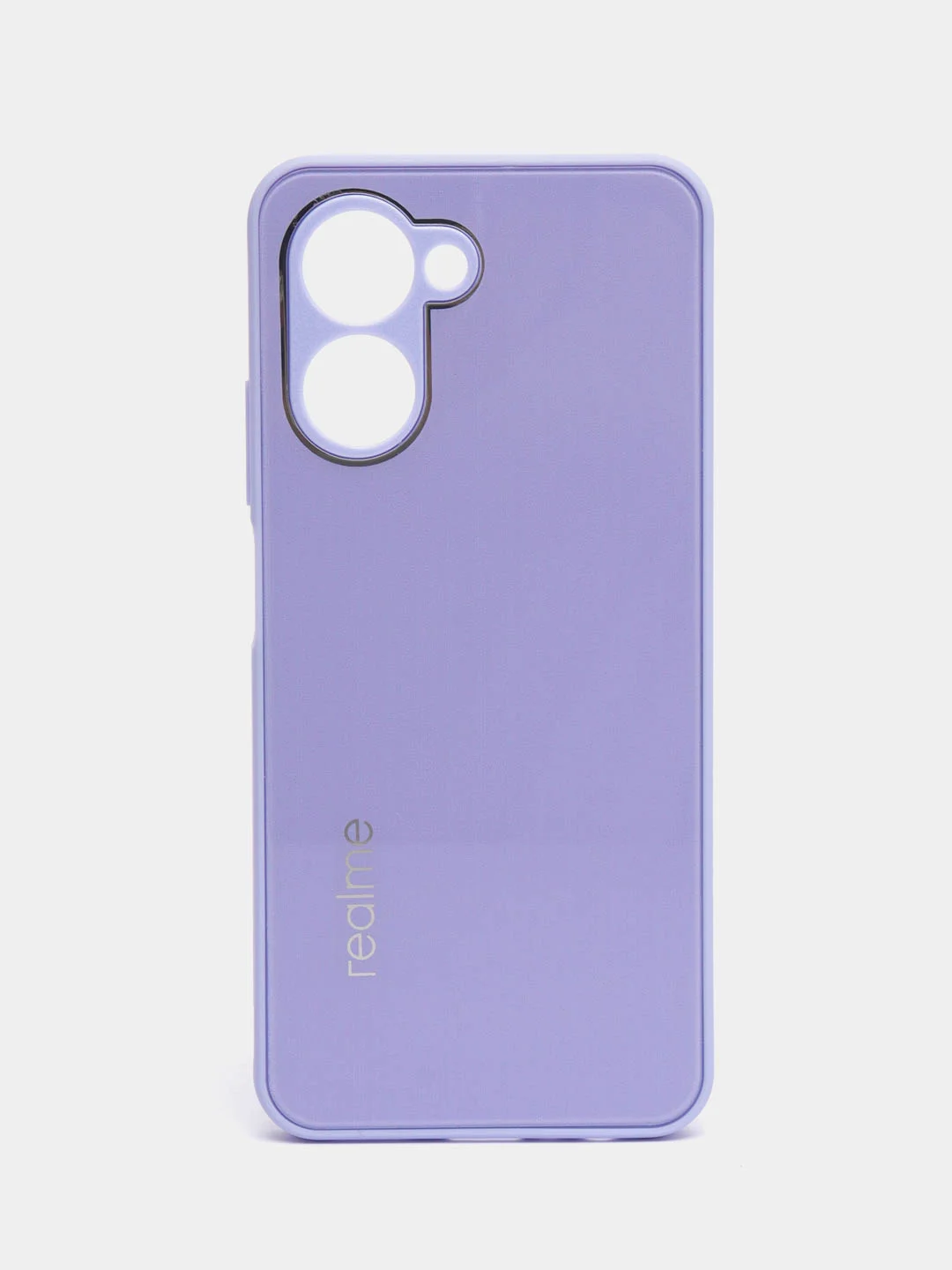 Лавандовый чехол для Realme C33, Реалми С33, пластиковый, глянцевый, под стекло