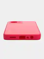 Тёмно-розовый чехол Realme C30, C30s, Narzo 50i Prime, пластиковый, глянцевый, под стекло