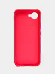 Тёмно-розовый чехол Realme C30, C30s, Narzo 50i Prime, пластиковый, глянцевый, под стекло