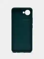 Тёмно-зелёный чехол Realme C30, C30s, Narzo 50i Prime, пластиковый, глянцевый, под стекло
