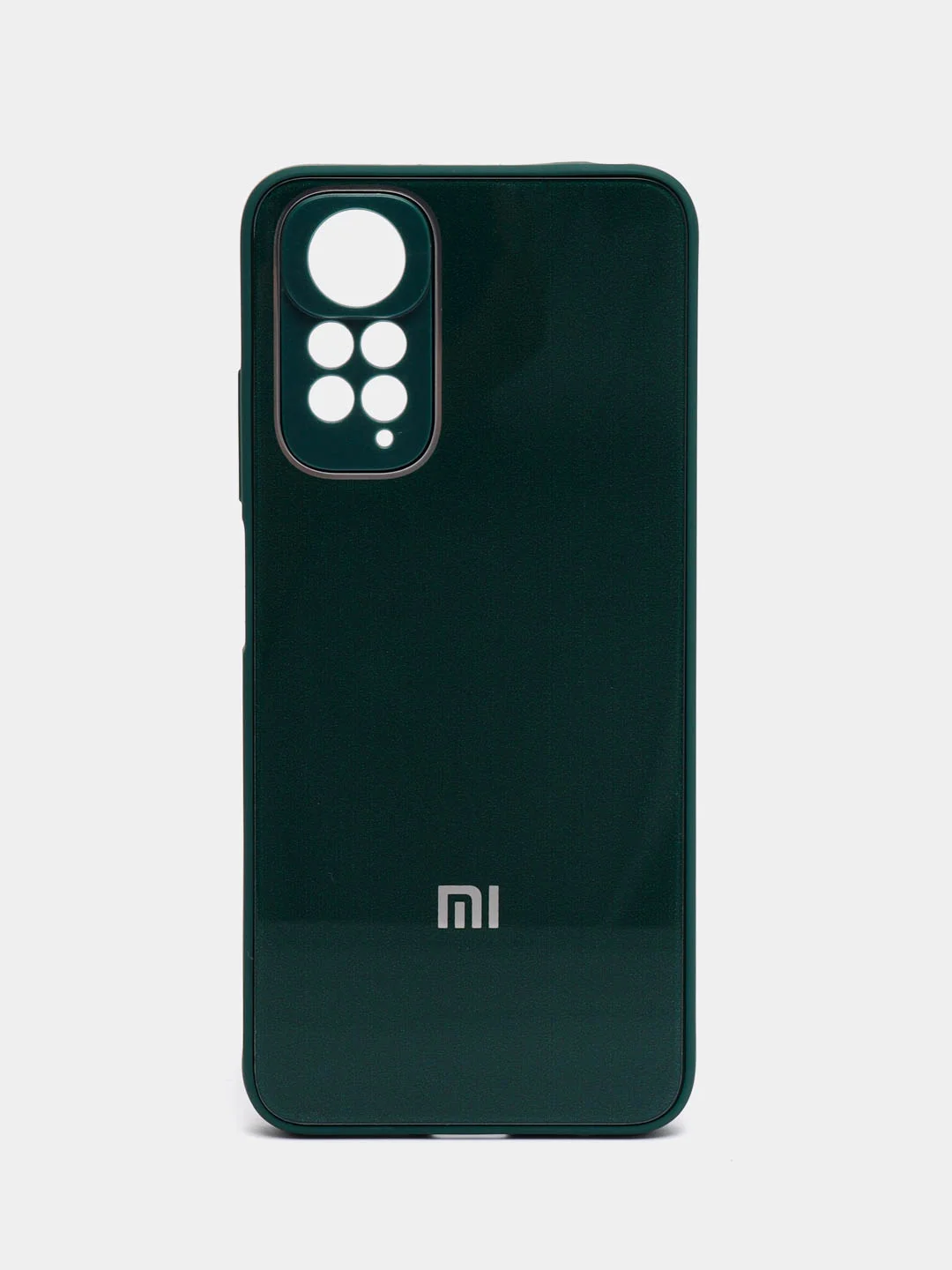 Тёмно-зелёный чехол на Xiaomi Redmi Note 11 4G, Redmi Note 11S, пластиковый, глянцевый, под стекло