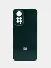 Тёмно-зелёный чехол на Xiaomi Redmi Note 11 4G, Redmi Note 11S, пластиковый, глянцевый, под стекло