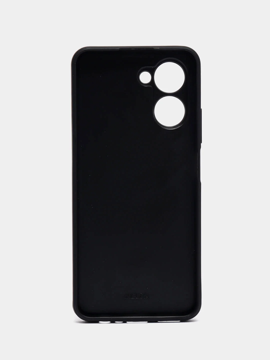Черный чехол для Realme C33, Реалми С33, пластиковый, глянцевый, под стекло