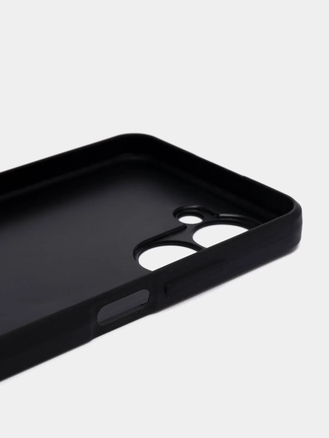 Черный чехол для Realme C33, Реалми С33, пластиковый, глянцевый, под стекло