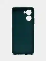Тёмно-зелёный чехол для Realme C33, Реалми С33, пластиковый, глянцевый, под стекло