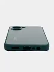 Тёмно-зелёный чехол для Realme C33, Реалми С33, пластиковый, глянцевый, под стекло