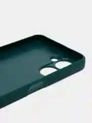 Тёмно-зелёный чехол для Realme C33, Реалми С33, пластиковый, глянцевый, под стекло