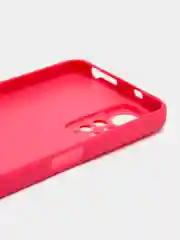 Тёмно-розовый чехол на Xiaomi Redmi Note 11 4G, Redmi Note 11S, пластиковый, глянцевый, под стекло