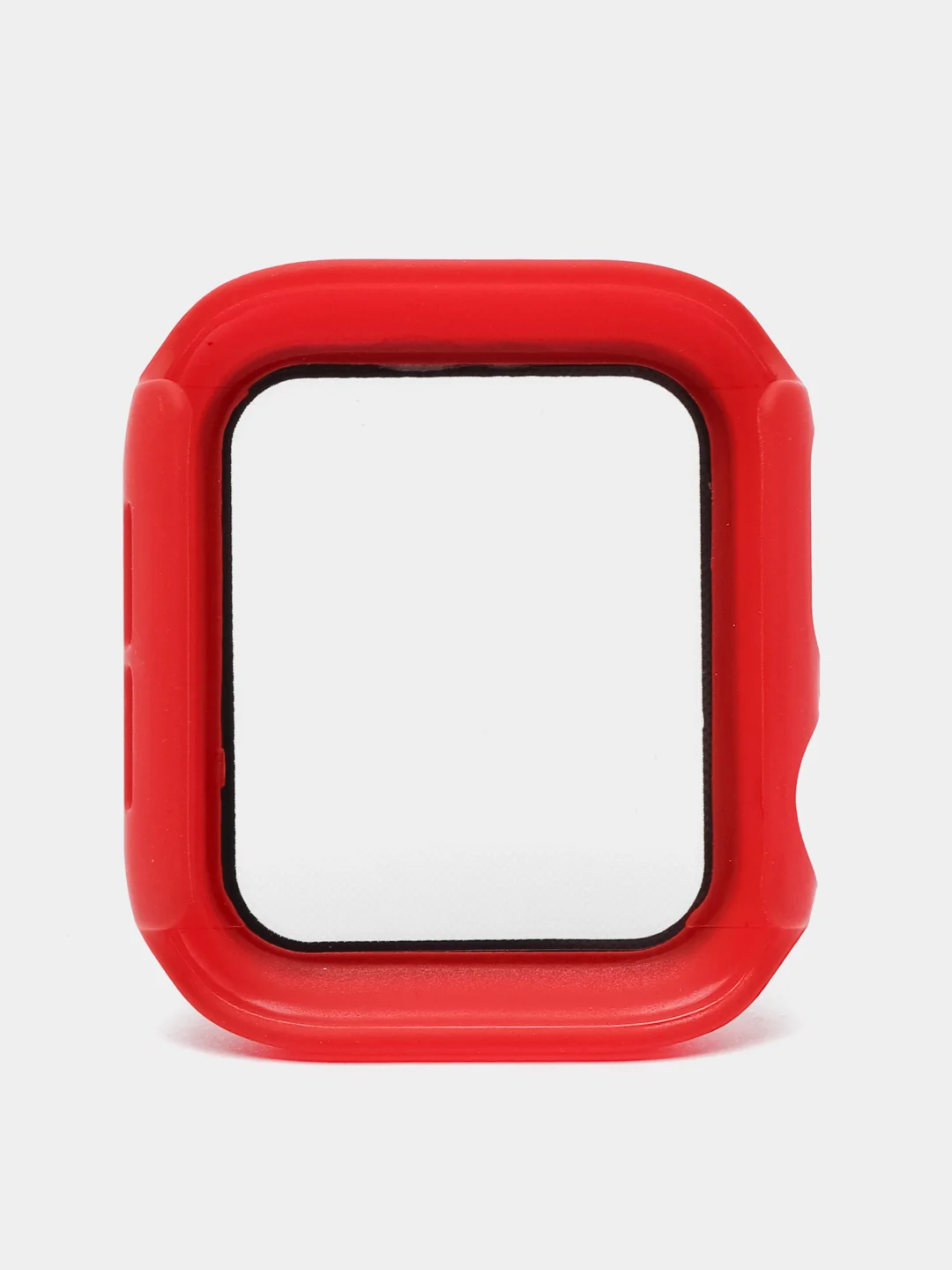 Красный бампер с защитным стеклом и ремешком для Apple Watch 38/40/41/42/44/45/49