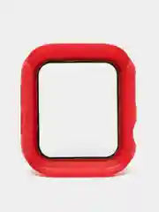 Красный бампер с защитным стеклом и ремешком для Apple Watch 38/40/41/42/44/45/49