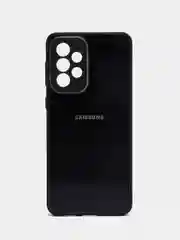 Черный чехол для Samsung Galaxy A33 / Самсунг Галакси А33, пластиковый, глянцевый, под стекло