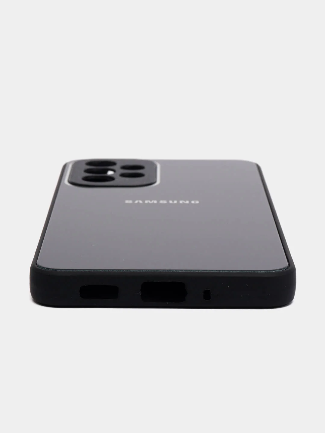 Черный чехол для Samsung Galaxy A33 / Самсунг Галакси А33, пластиковый, глянцевый, под стекло