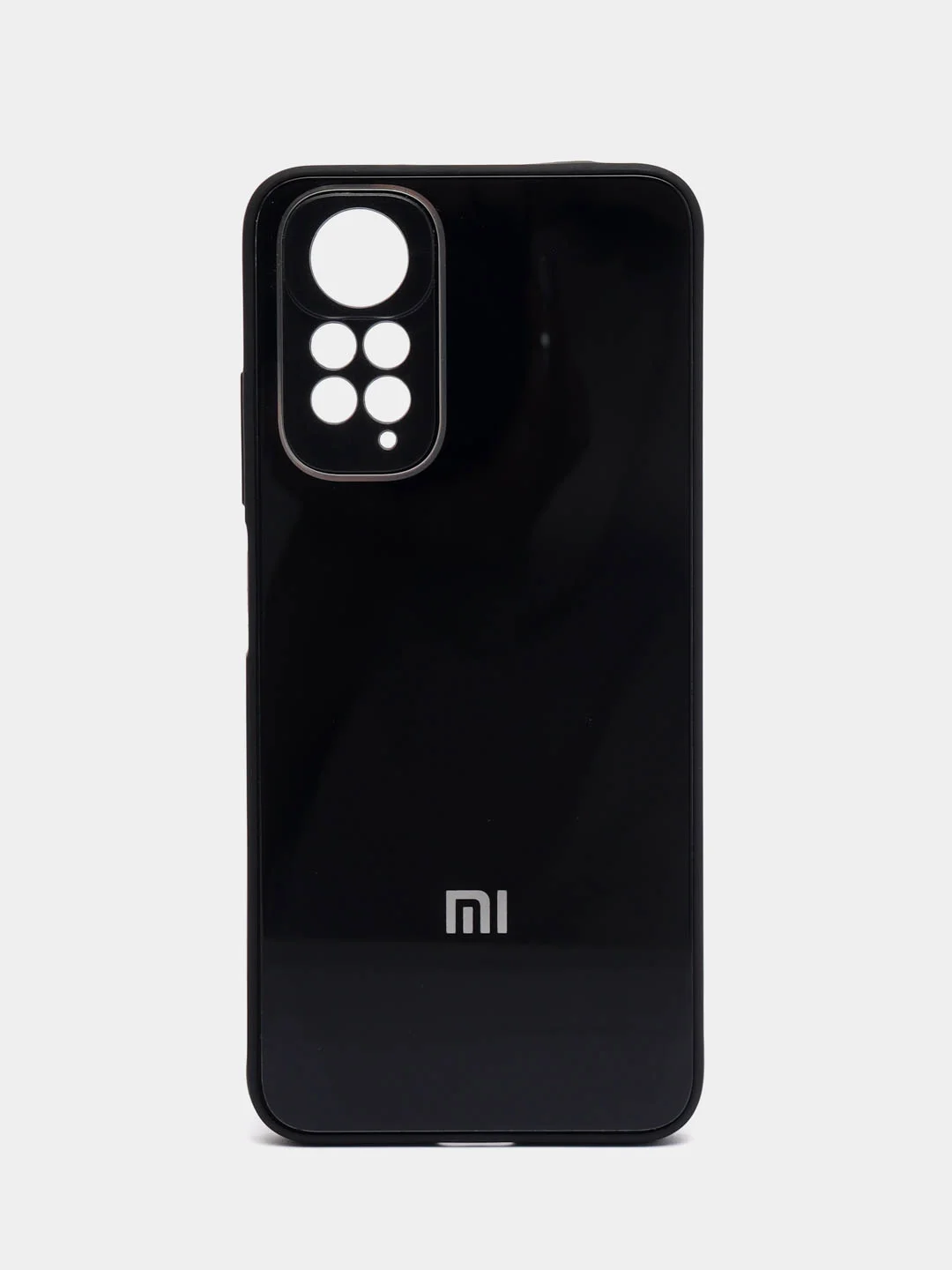 Черный чехол на Xiaomi Redmi Note 11 4G, Redmi Note 11S, пластиковый, глянцевый, под стекло