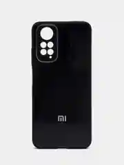 Черный чехол на Xiaomi Redmi Note 11 4G, Redmi Note 11S, пластиковый, глянцевый, под стекло