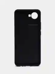 Черный чехол Realme C30, C30s, Narzo 50i Prime, пластиковый, глянцевый, под стекло