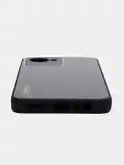 Черный чехол Realme C30, C30s, Narzo 50i Prime, пластиковый, глянцевый, под стекло